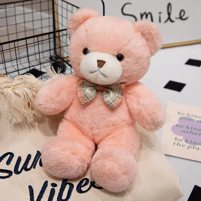 Teddy Bear Plush Toy – Kawaii Bow Tie Hug Doll