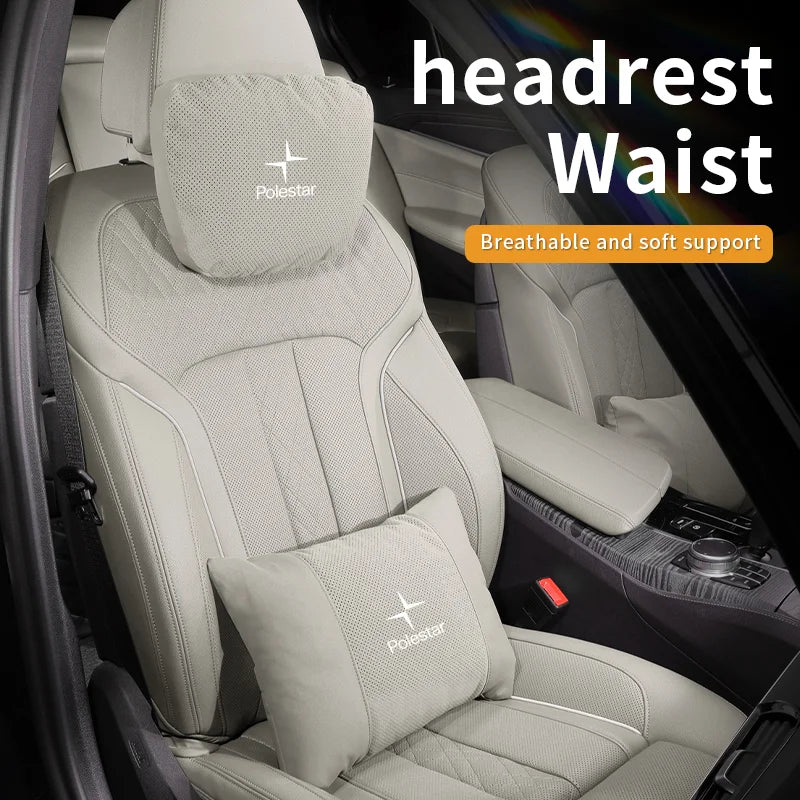 Polestar Car Headrest Neck & Lumbar Support Cushion