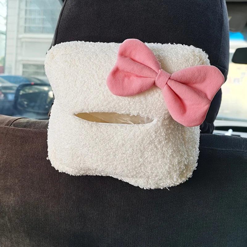 Panda Plush Car Tissue Box Holder