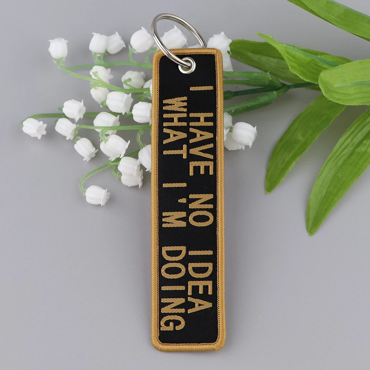Embroidered Keys Tag Keychain - Personalized Key Identifier Fob