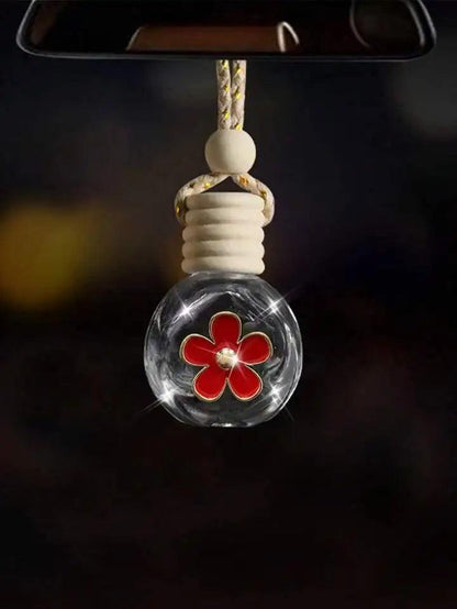 Cartoon Car Glass Aromatherapy Bottle Mirror Dashboard Pendant