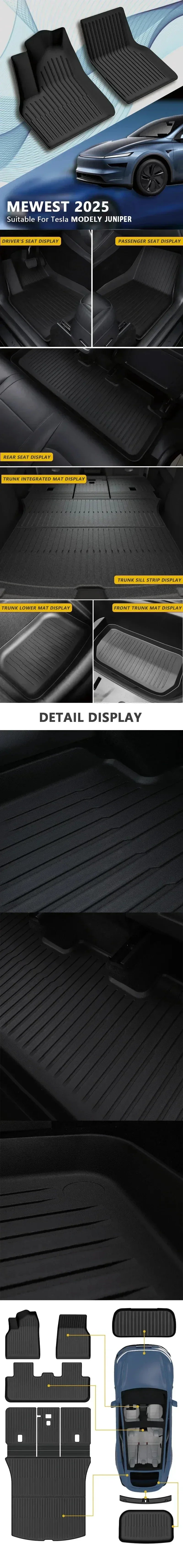 Tesla Model Y 2025 Juniper Cargo Liner TPE Mat Waterproof - Trunk Mat / Right hand drive