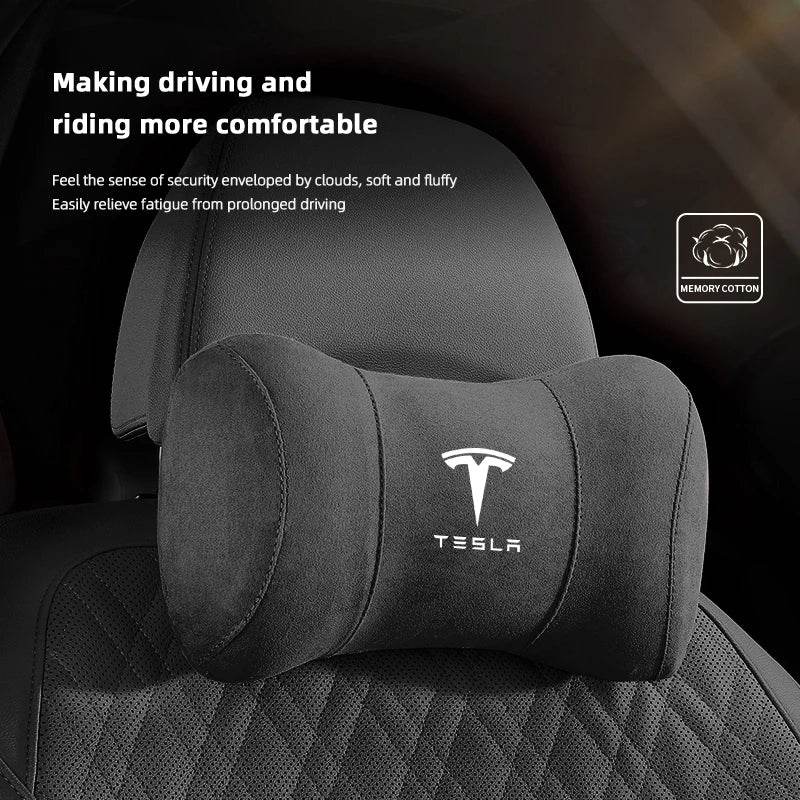 Tesla Suede Headrest Pillow - Green