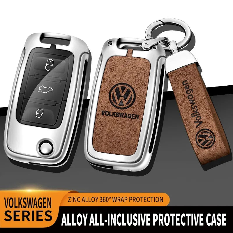VW Polo Tiguan Golf Jetta Beetle Zinc Alloy TPU Key Case Cover