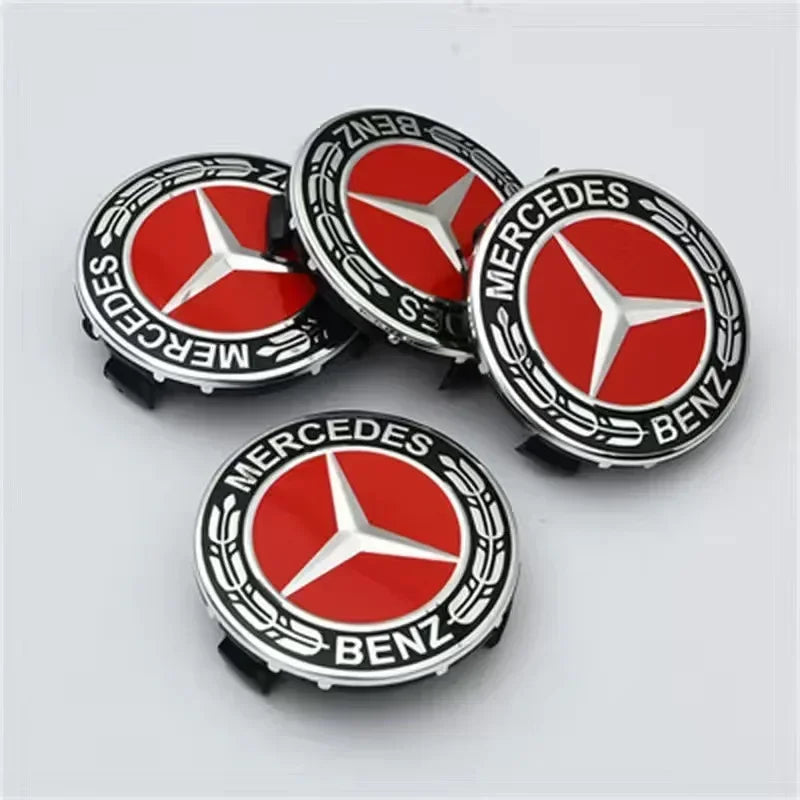 4pcs 75mm Mercedes Benz Wheel Center Caps Hub Covers