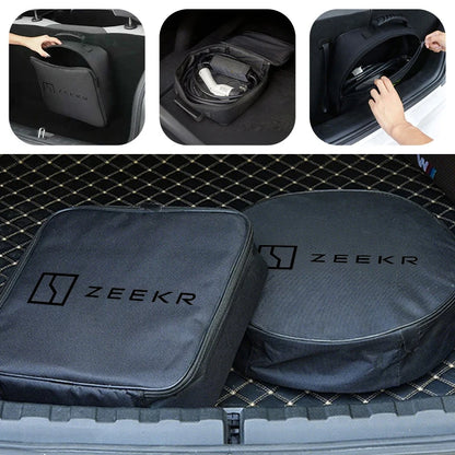 Waterproof Zeekr EV Charging Cable Storage Organizer Bag – side view
