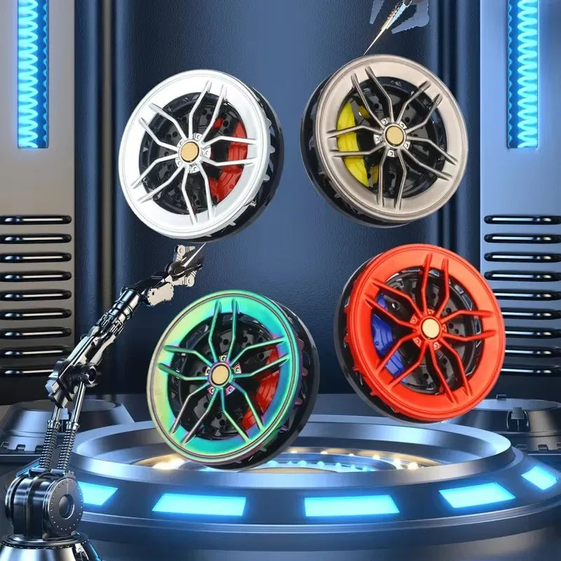 Rotatable Wheel Hub Car Air Freshener Vent Clip - Red