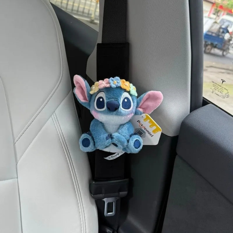 Stitch Car Seat Belt Cover Disney Cartoon Kawaii Plush Pad