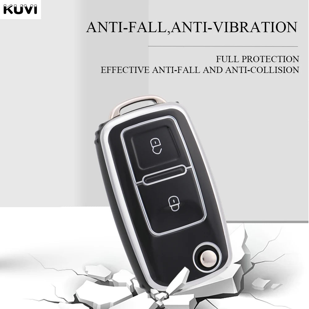 VW Polo, Golf MK4–MK6 & Passat TPU Key Case — 2 or 3 Button