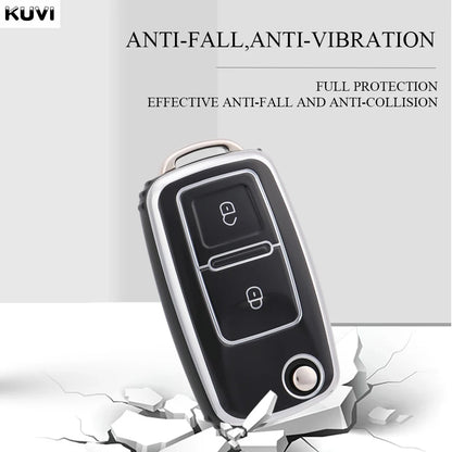 VW Polo, Golf MK4–MK6 & Passat TPU Key Case — 2 or 3 Button