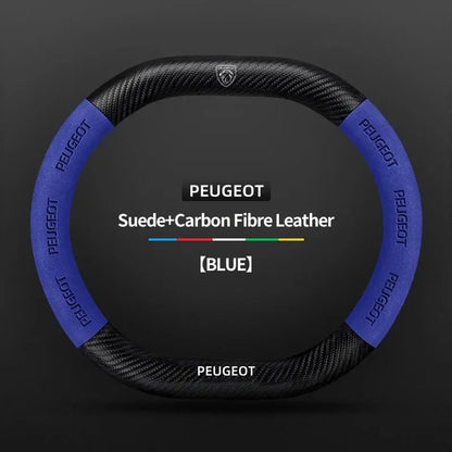 Peugeot 3008 4008 5008 208 2008 Suede Leather Steering Wheel Cover