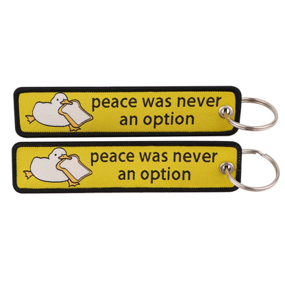 Embroidered Keys Tag Keychain - Personalized Key Identifier Fob