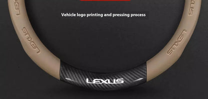 Lexus ES RX NX IS GS Suede Carbon Fiber Steering Wheel Cover - Ventilate Carbon