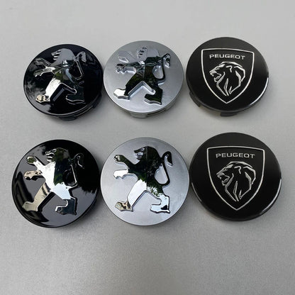 4Pcs Peugeot Wheel Center Hub Caps