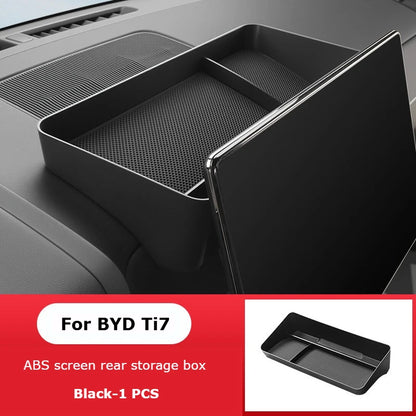 BYD Ti7 Behind-Screen Dashboard Storage Box - ABS Screen black