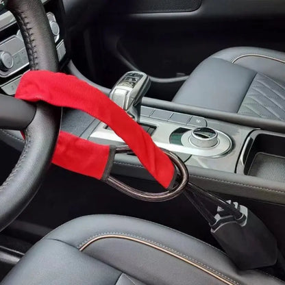 Steel Car Steering Wheel Lock with Seat Belt Anti-Theft, 2 Keys
