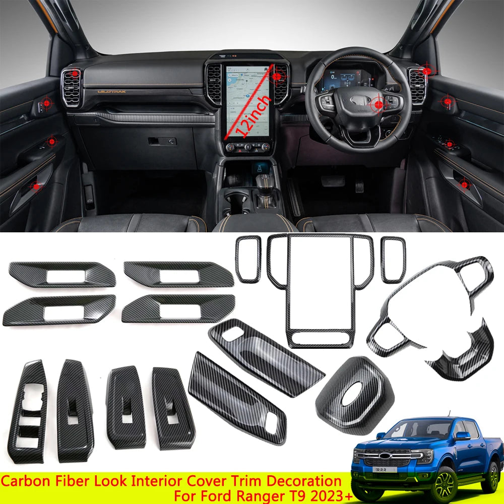 Ford Ranger Carbon Fibre Interior Trim
