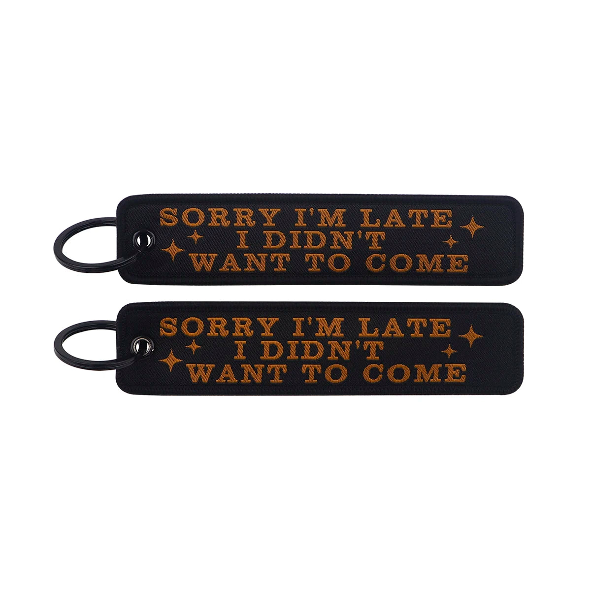 Embroidered Keys Tag Keychain - Personalized Key Identifier Fob