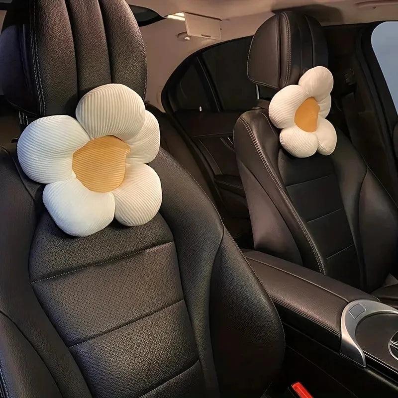 Sunflower Car Neck Pillow - Cartoon Headrest Support Cushion