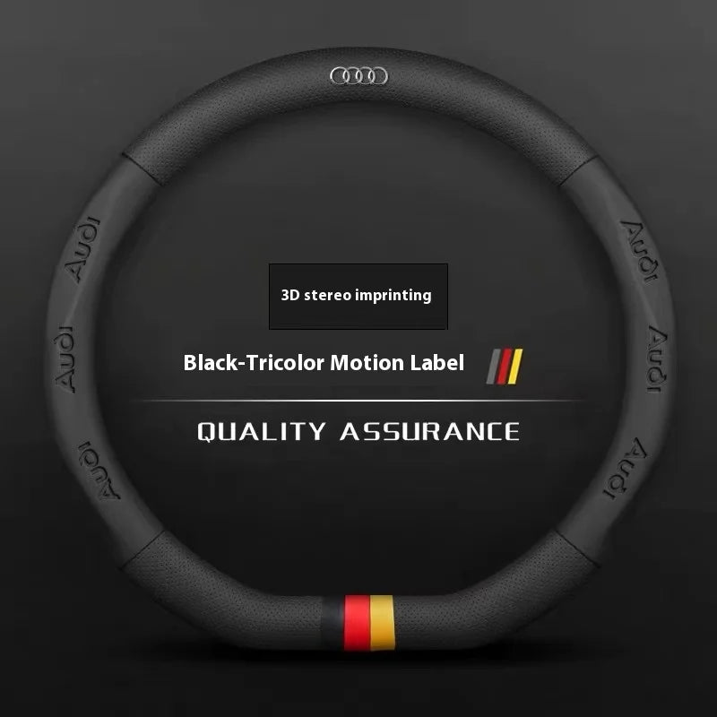 Audi Steering Wheel Cover ABT A1–A8 Q2–Q8 TT RS S Line Fit