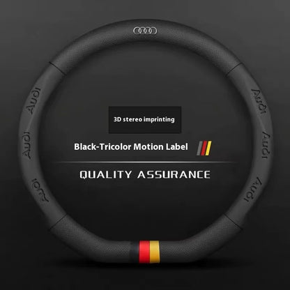 Audi Steering Wheel Cover ABT A1–A8 Q2–Q8 TT RS S Line Fit
