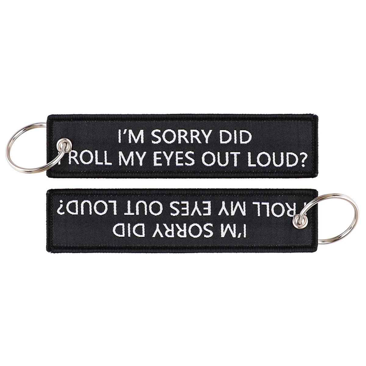 Embroidered Keys Tag Keychain - Personalized Key Identifier Fob