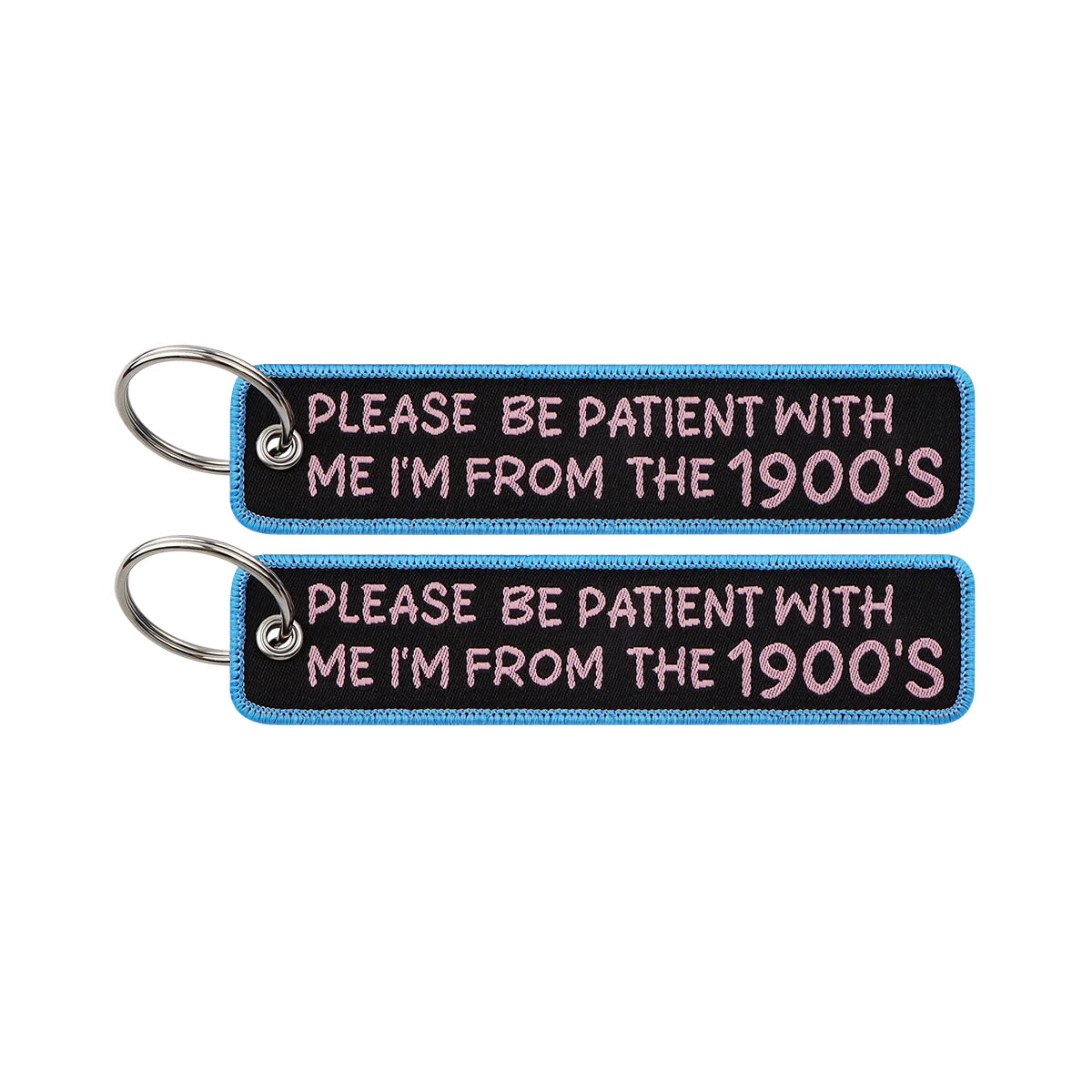Embroidered Keys Tag Keychain - Personalized Key Identifier Fob