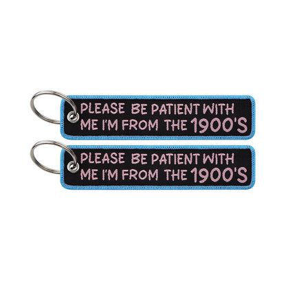 Embroidered Keys Tag Keychain - Personalized Key Identifier Fob