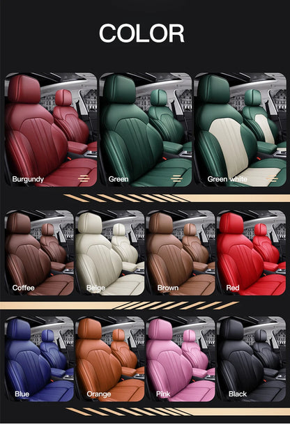 Custom-Fit Leather Car Seat Covers for Audi A3, A4, A6, Q3, Q5, Q7, A7 & TT – Full 5-Seat Set