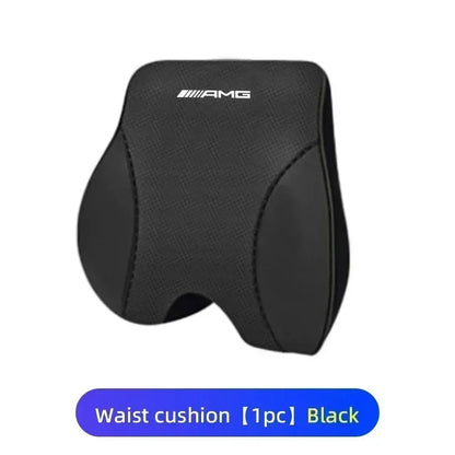 Mercedes Benz AMG Car Neck & Lumbar Support Pillow - Black Lumbar