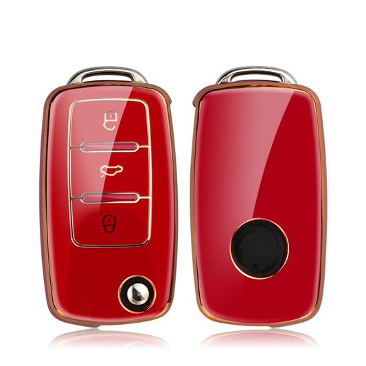 Volkswagen Leather Car Key Case – Full Cover