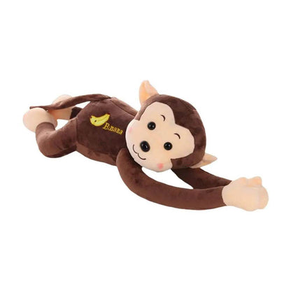 Long Arm Gibbon Monkey Plush Car Pendant – Hanging Stuffed Animal Accessory with Quick Release - A