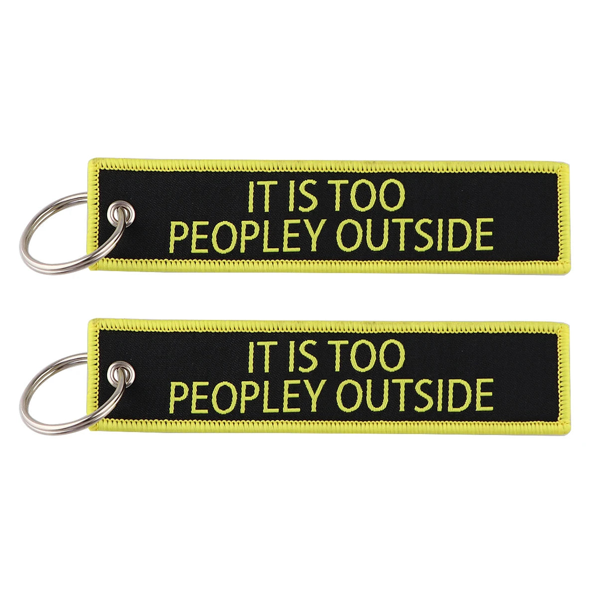 Embroidered Keys Tag Keychain - Personalized Key Identifier Fob