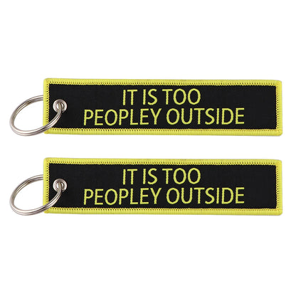 Embroidered Keys Tag Keychain - Personalized Key Identifier Fob