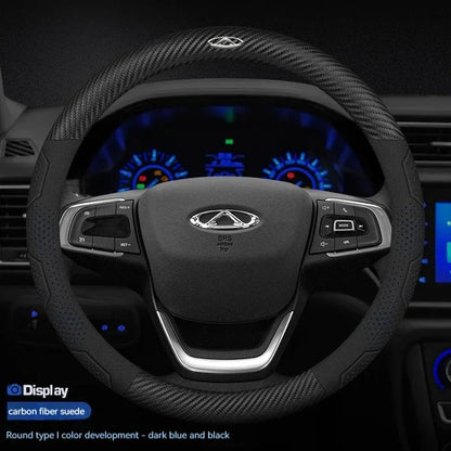 Chery Tiggo Karbonfiber Semsket Skinn Rattrekk