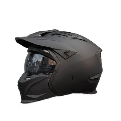 ORZ Vintage Warrior Motorcycle Helmet – Full & Half Helmet for Cruising & Motocross - 1