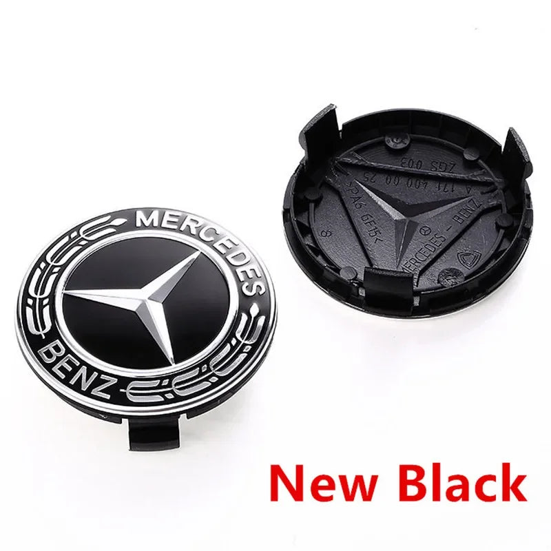 4pcs 75mm Mercedes Benz Wheel Center Caps Hub Covers