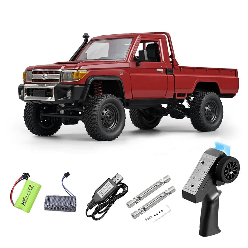 MN82 Series RC Pickup Truck – 4WD Off-Road Climbing Car - MN82 Red-1B