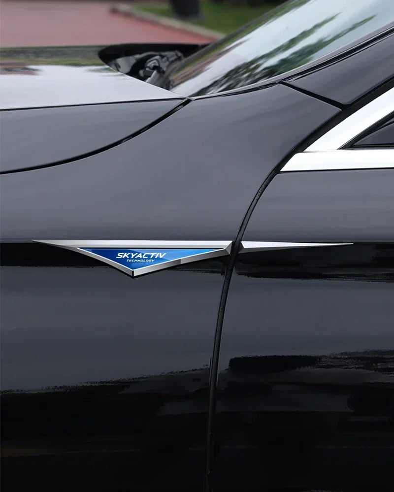 Mazda 3D Alloy Car Stickers – 2-Piece Decorative Emblem Set