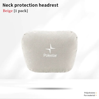 Polestar Car Headrest Neck & Lumbar Support Cushion - Beige-Headrest