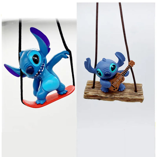 Disney Stitch Car Rearview Mirror Hanging Pendant Action Figure