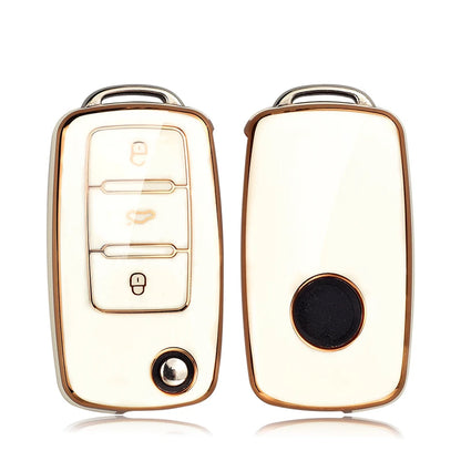 Volkswagen Leather Car Key Case – Full Cover