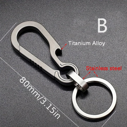 Titanium Carabiner Keychain with Bottle Opener