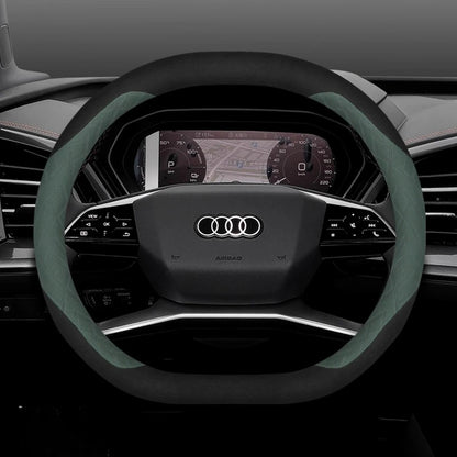Leather Car Steering Wheel Cover for New Audi A3 8y Q7 q5 A5 B10 A1 rs3 s3 Sq5 Q8 Q4 Q3 A6 Etron 2025 Interior Accessories