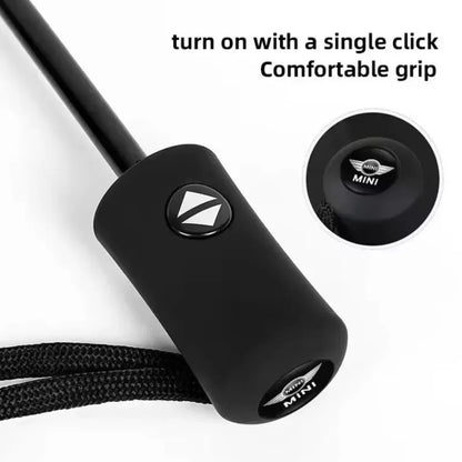 MINI Cooper Automatic Foldable Car Umbrella | Portable Sun & Rain Cover - 