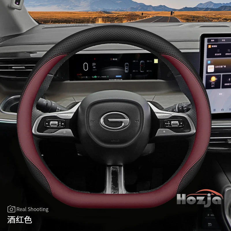 Leather Steering Wheel Cover for GAC GS3 GS4 Emzoom Empow Emkoo