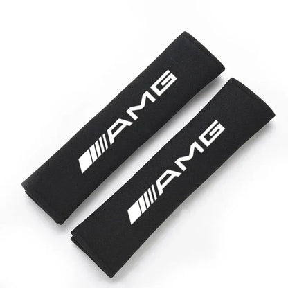 Mercedes AMG Neck & Lumber support Pillow and Shoulder Pad - Seat Belt Cover-2pc