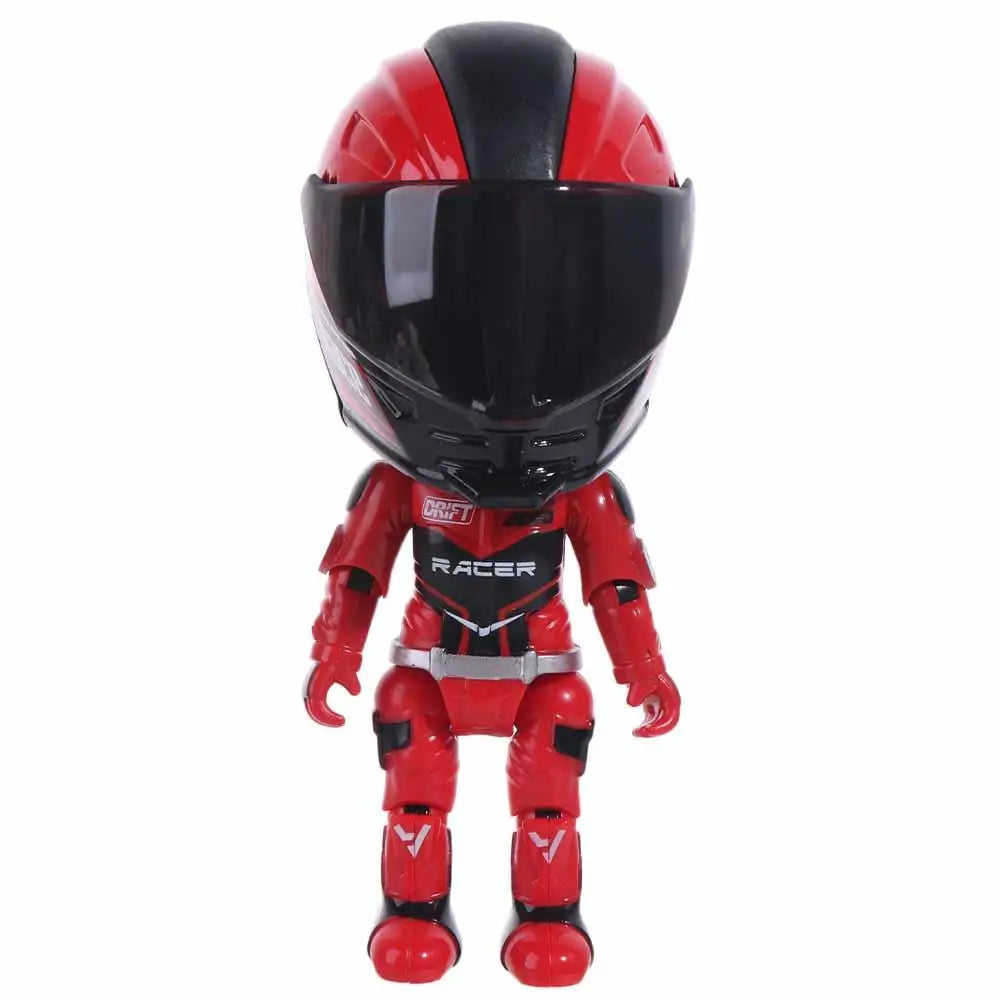 Alloy Deformation Motorcycle Rider Doll Action Figure with Movable Limbs