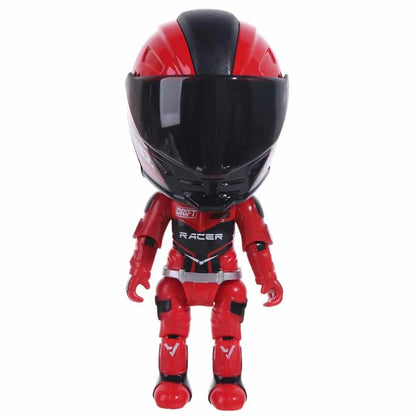 Alloy Deformation Motorcycle Rider Doll Action Figure with Movable Limbs
