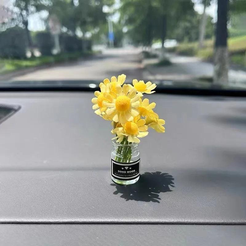 Sunflower Car Dashboard Decoration - Healing Fresh Flower Interior